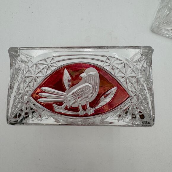 Vintage Byrdes Collection Trunk Box and Bird Lid by Hofbauer 24% Lead Crystal - Picture 5 of 13